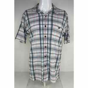 Patagonia Organic Cotton Button Down Short Sleeve Shirt Outdoor Hiking Mens L
